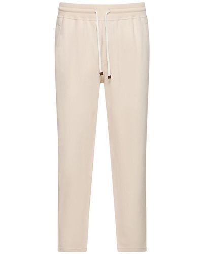 Brunello Cucinelli Pantalones deportivos de algodón - Neutro