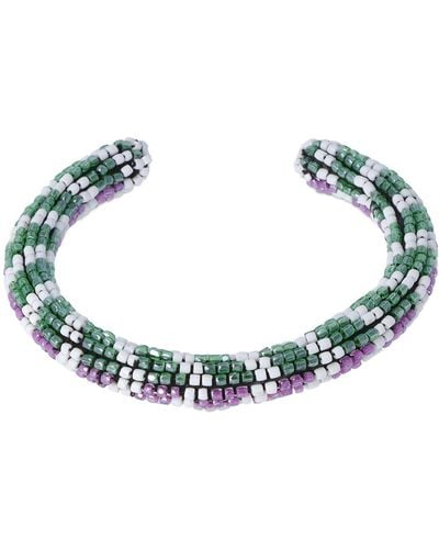 Isabel Marant Bracelet rigide avec perles betsy - Vert