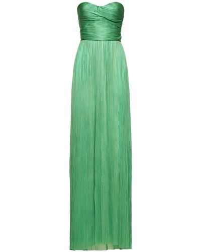 Maria Lucia Hohan Theia Silk Off-the-shoulder Long Dress - Green