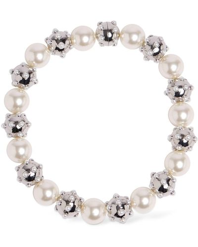 Marc Jacobs Dot Faux Pearl Collar Necklace - Natural