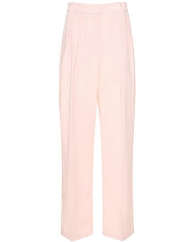 Frankie Shop Tansy Pleated Fluid Trousers - Pink
