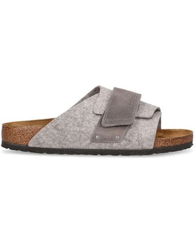 Birkenstock Kyoto Wool Felt Sandals - Gray