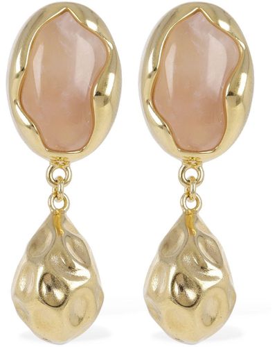 Chloé Sybil Faux Pearl Earrings - Orange