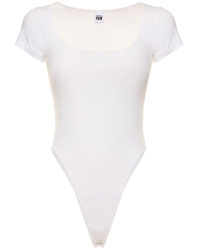 RE/DONE Pam Jersey S/S Bodysuit - White