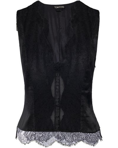 Silk Lace Camisole Black