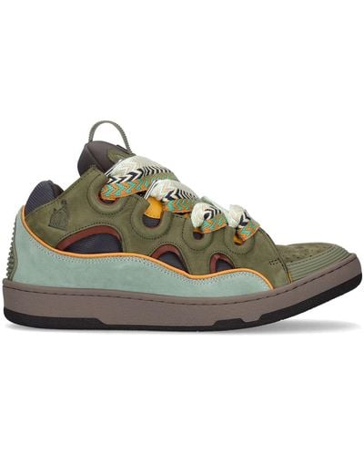 Lanvin Curb Leather Sneakers - Green
