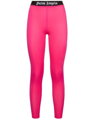 Palm Angels Classic Logo Nylon Blend leggings - Pink