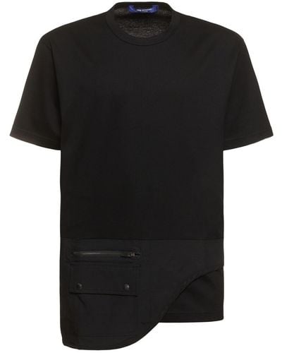 Junya Watanabe コットンジャージーtシャツ - ブラック