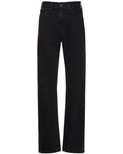 Carhartt Pantalones rectos con cintura alta - Negro
