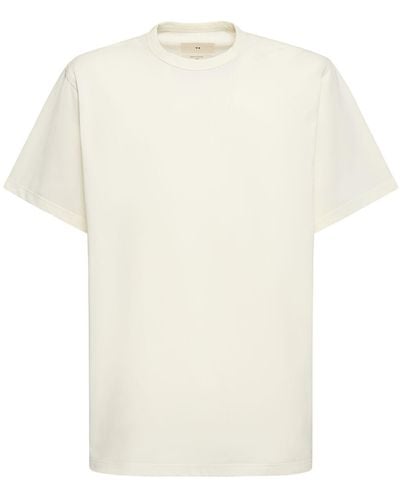 Y-3 Kurzärmliges T-shirt Aus Premium-baumwolle - Weiß