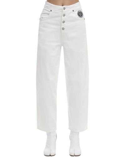MM6 by Maison Martin Margiela Jeans "rianna" In Denim Di Cotone - Bianco