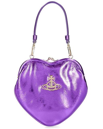 Vivienne Westwood Belle Heart Faux Leather Frame Bag - Purple