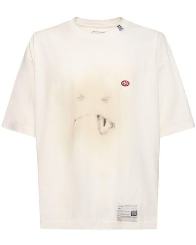 Maison Mihara Yasuhiro T-shirt Aus Baumwolle Mit Smileydruck - Weiß