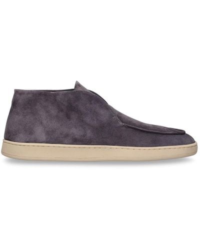 Officine Creative Herbie Suede Leather Loafers - Purple