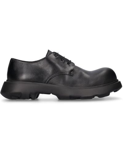 Acne Studios Berby Stars Leather Derby Lace-up Shoes - Gray