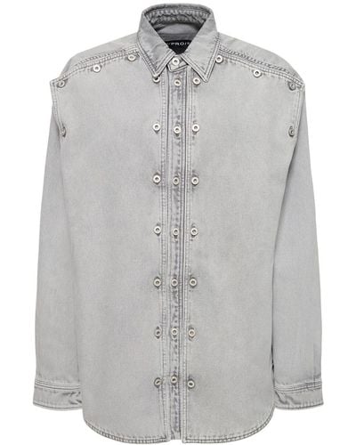 Y. Project Denim Buttons Shirt Jacket - Gray