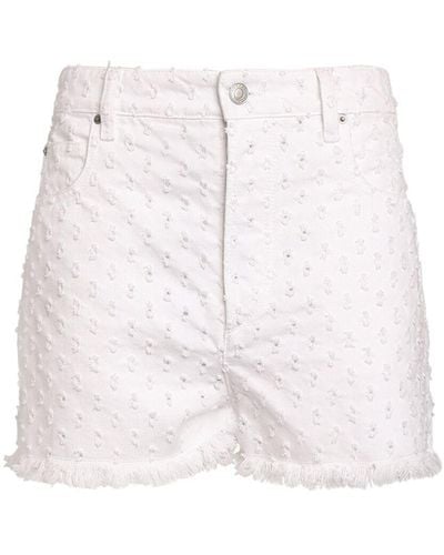 Isabel Marant Lesia Cotton Denim Shorts - White
