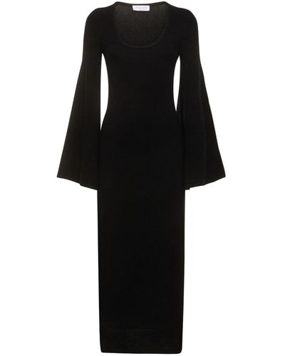 Michael Kors Cashmere Blend Midi Dress - Black