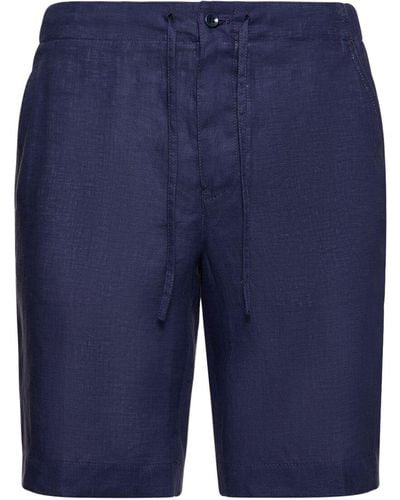 Loro Piana Arizona Linen Bermuda Shorts - Blue