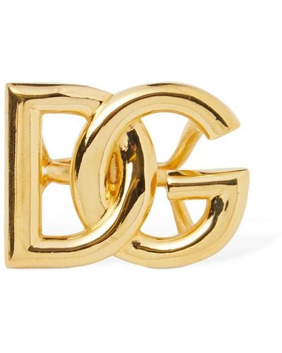 Dolce & Gabbana Dg Thick Ring - Metallic