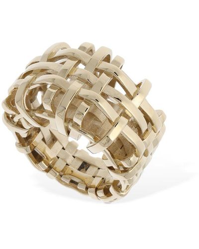 Burberry Anillo open cage - Metálico