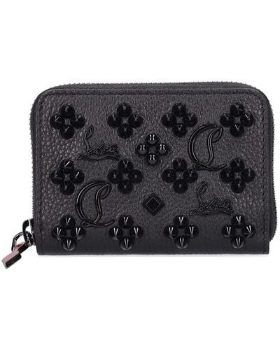 Christian Louboutin Panettone Leather Zip Wallet - Black