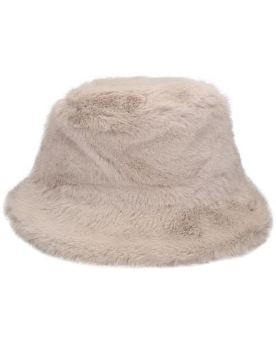 Stand Studio Wera Faux Soft Teddy Fur Bucket Hat - Natural