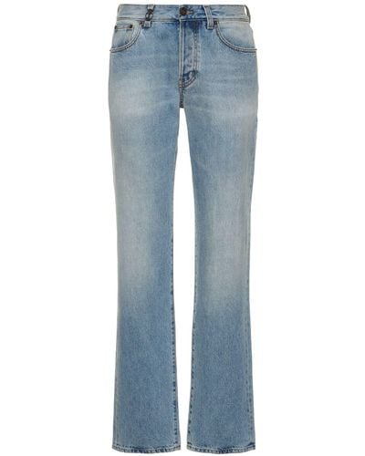 Saint Laurent Baumwolldenim-jeans "cassandre" - Blau