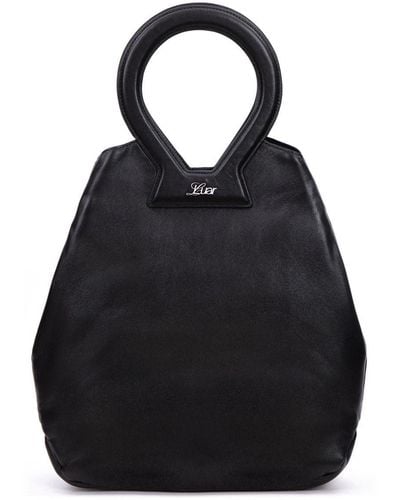LUAR The Brooke Smooth Leather Top Handle Bag - Black