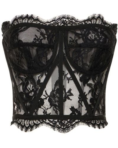 Dolce & Gabbana Haut corset en dentelle - Noir