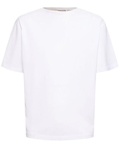 AURALEE T-shirt in maglia di cotone - Bianco