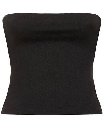 Wardrobe NYC Strapless Opaque Stretch Jersey Top - Black