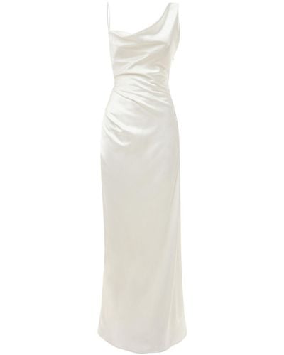 Vivienne Westwood Kleid Aus Seidensatin "minerva" - Weiß