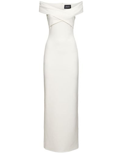 Solace London Ines Crepe Knit Maxi Dress - White