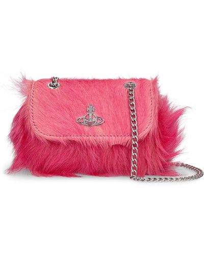 Vivienne Westwood Small Derby Ponyhair Shoulder Bag - Pink