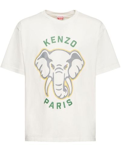 KENZO Elephant Oversized Shirt Clothing in Blue for Men Lyst