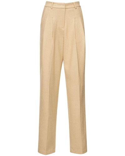 Frankie Shop Layton Boiled Wool Cargo Trousers - Natural