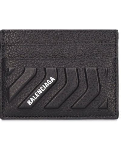 Balenciaga Car エンボスレザーカードホルダー - ブラック