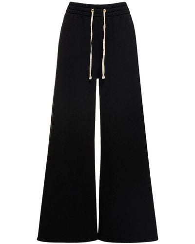 Les Tien Flare Cotton Trousers - Black