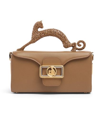 Lanvin Borsa nano pencil cat - Marrone