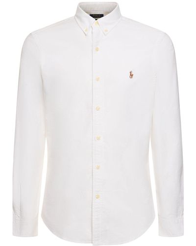 Polo Ralph Lauren Hemd Aus Baumwolloxford - Weiß