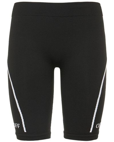 Off-White c/o Virgil Abloh Shorts Biker Athleisure Off Con Ogo Stretch - Negro