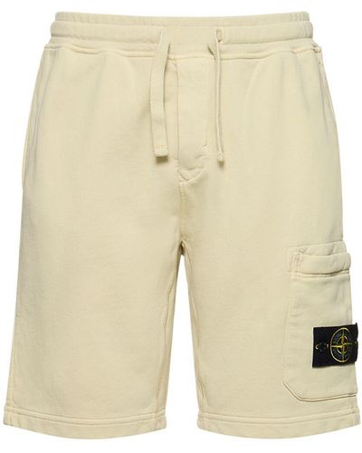 Stone Island Shorts in felpa di cotone - Neutro