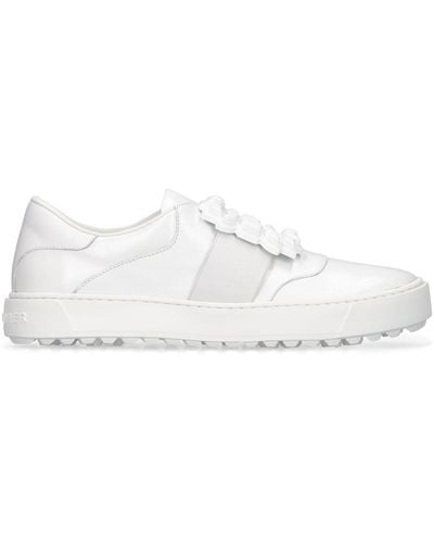Roger Vivier 10Mm Very Vivier Leather Sneakers - White