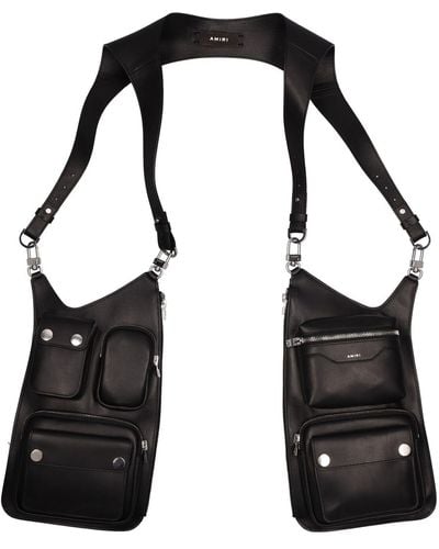 Amiri 2.0 Leather Harness Bag - Black