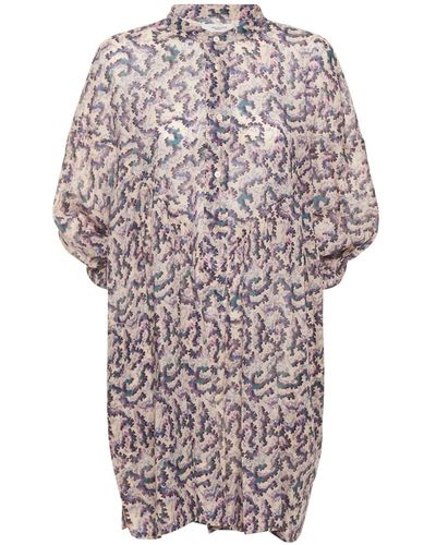Isabel Marant Mazea Printed Cotton Mini Dress - Multicolor