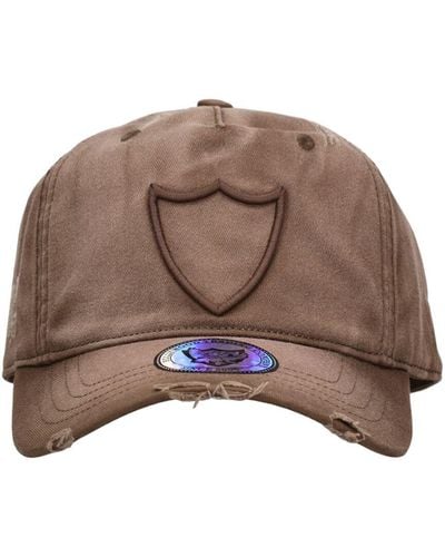 HTC Embroidered La Logo Cotton Baseball Cap - Brown