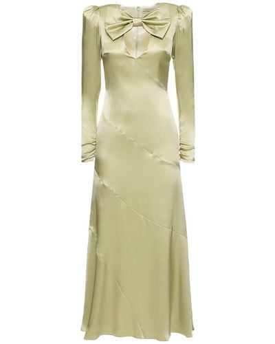 Alessandra Rich Embellished Silk Gown - Green