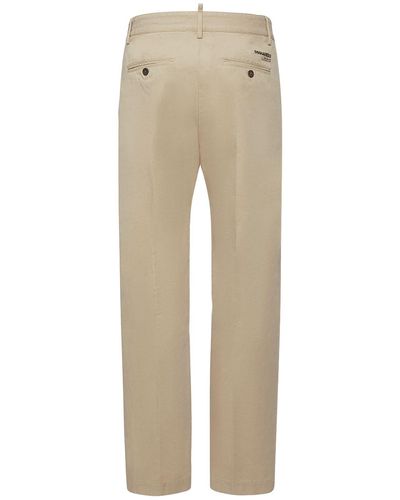 DSquared² Pantalones de sarga de algodón - Neutro