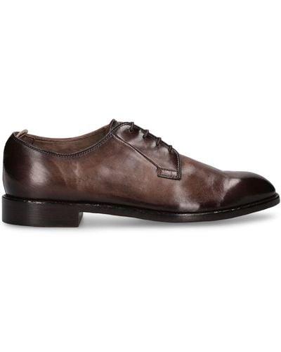 Officine Creative Canyon Derby Leather Lace-Up Shoes - Brown